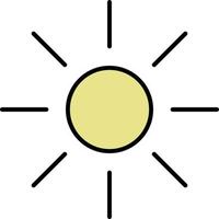 sun color icon vector