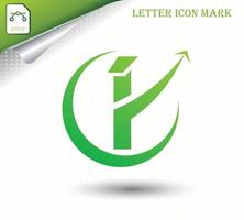 Abstract letter I logo design template vector