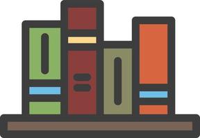 libros, icono de color de armario vector