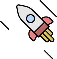 fly, rocket, space color icon vector