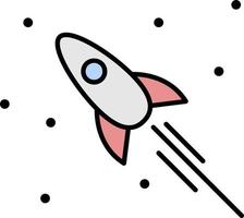 fly, rocket, space color icon vector