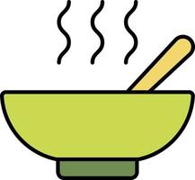 Soup color icon vector