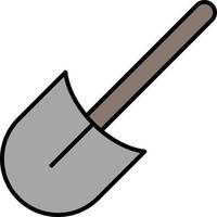 shovel color icon vector