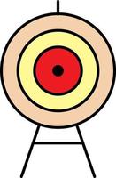Darts target aim color icon vector