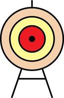 Darts target aim color icon vector