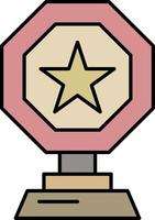 Award, cup, star color icon vector