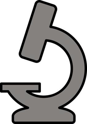 microscope outline color icon