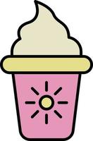 icono de color de helado vector