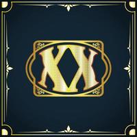 Initial letter XX royal luxury logo template vector
