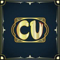 Initial letter CU royal luxury logo template vector
