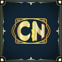 Initial letter CN royal luxury logo template vector