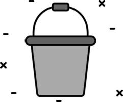 bucket color icon vector