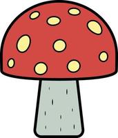 Mushroom color icon vector