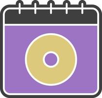Calendar, memory, disk color icon vector
