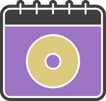 Calendar, memory, disk color icon vector