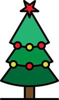 Tree color icon vector