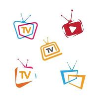 TV icon logo vector illustration design