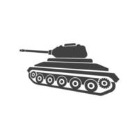 Diseño de ilustración de vector de icono de tanque militar