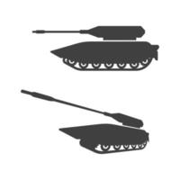 Diseño de ilustración de vector de icono de tanque militar