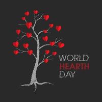World hearth day tree vector illustration design