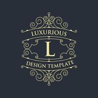 Vintage border line Template vector