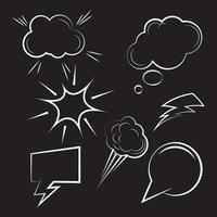 Cloud Comic Book  Design Element Vector