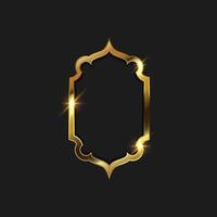 Gold frame vector illustration design