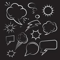 Cloud Comic Book  Design Element Vector