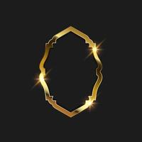 Gold frame vector illustration design