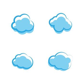 Cloud template vector