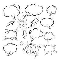 Cloud Comic Book  Design Element Vector