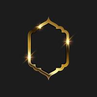 Gold frame vector illustration design