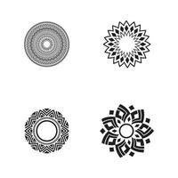 patrón circular en forma de ilustración de mandala vector