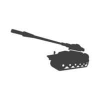 Diseño de ilustración de vector de icono de tanque militar