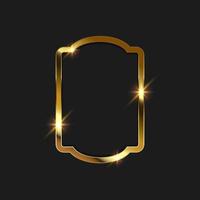 Gold frame vector illustration design