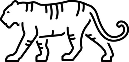 line icon for tiger vector