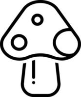line icon for mushroom vector
