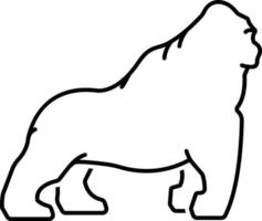 line icon for gorilla vector