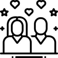 line icon for couple vector