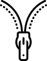 line icon for zipper vector