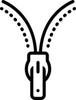 line icon for zipper vector