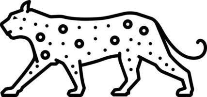 icono de línea para leopardo vector