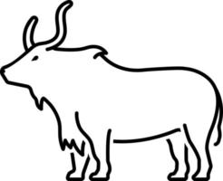 line icon for yak vector