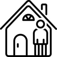 line icon for residences, vector