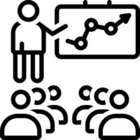 icono de línea para instructor vector