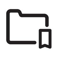 Folder Icon Outline Style vector