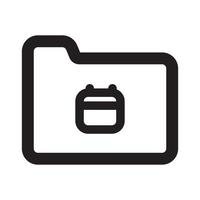 Folder Icon with Outline Style vector