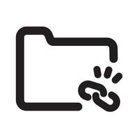 Unlink Folder Icon vector