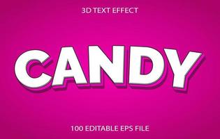 Editable 3d text effect, text effect style,candy editable text effect template vector