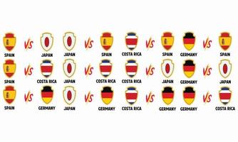 football championship  match groups vs groups Vector  Design